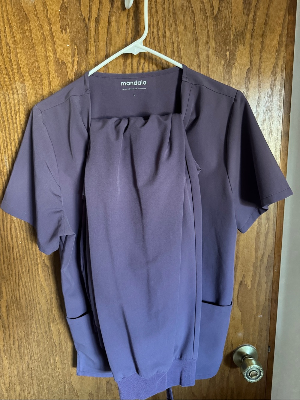 Mandala Women's Purple Short-Sleeve Scrub set